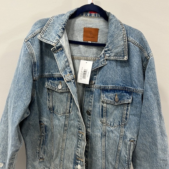 ANINE BING Rory Denim Jacket in Vintage Blue - Picture 4 of 9